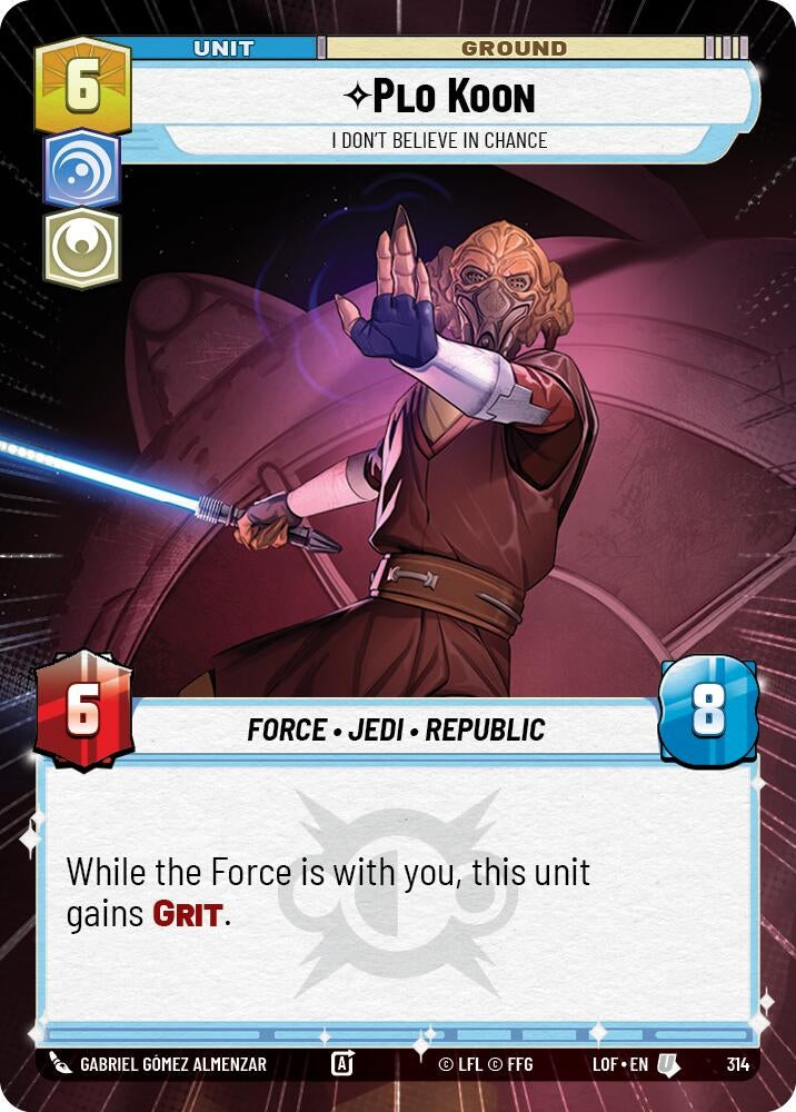 Image for Plo Koon - I Don't Believe in Chance (Hyperspace) - Star Wars: Unlimited