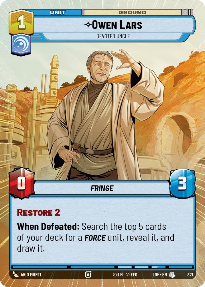 Image for Owen Lars - Devoted Uncle (Hyperspace) - Star Wars: Unlimited
