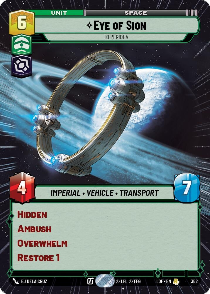 Image for Eye of Sion - To Peridea (Hyperspace) - Star Wars: Unlimited