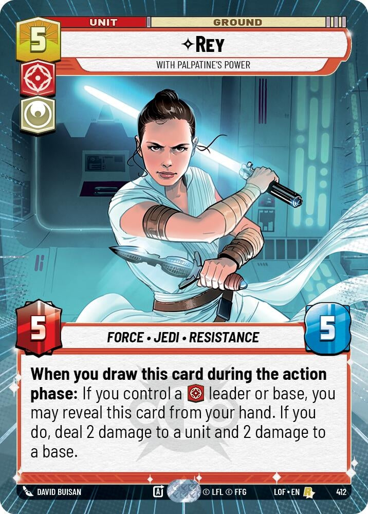 Image for Rey - With Palpatine's Power (Hyperspace) - Star Wars: Unlimited