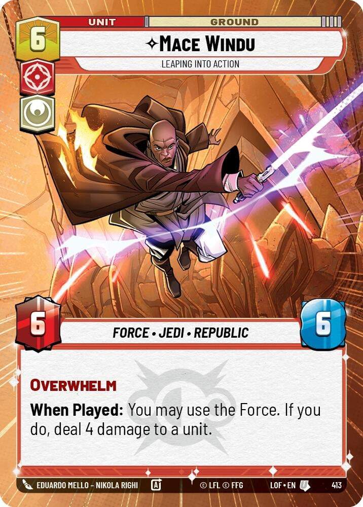 Image for Mace Windu - Leaping into Action (Hyperspace) - Star Wars: Unlimited