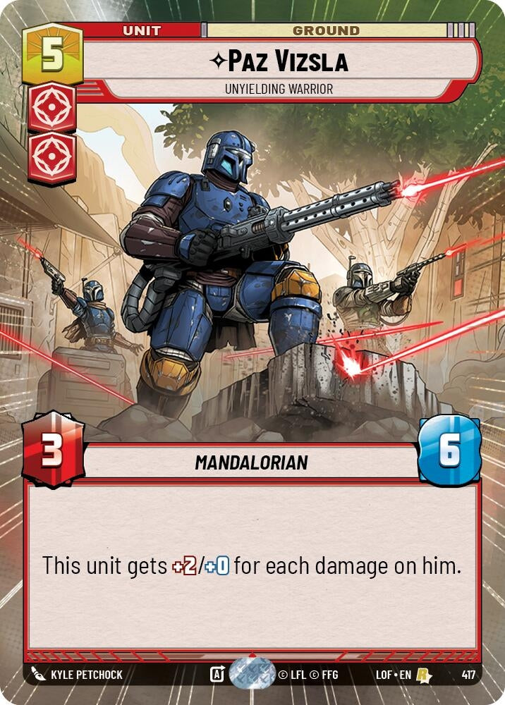 Image for Paz Vizsla - Unyielding Warrior (Hyperspace) - Star Wars: Unlimited