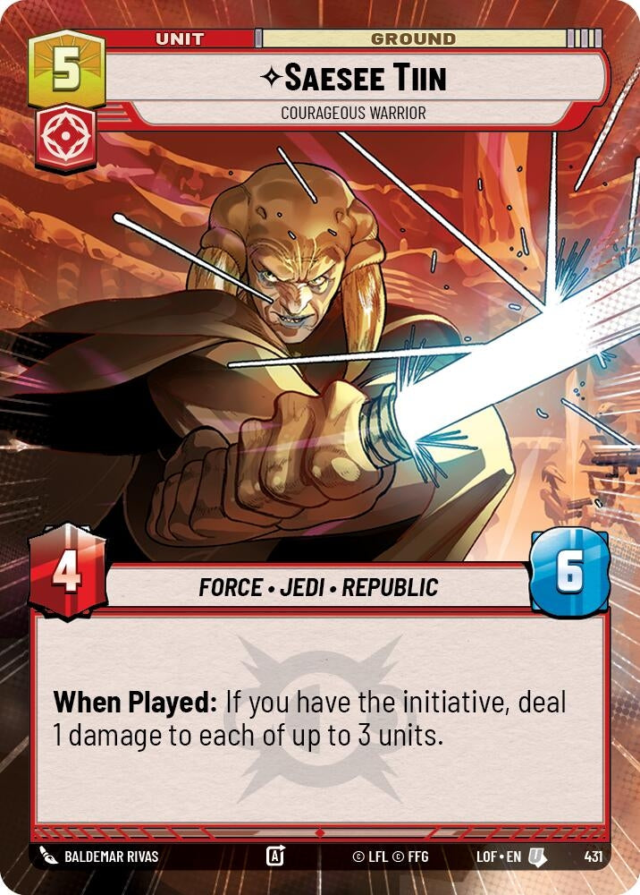Image for Saesee Tiin - Courageous Warrior (Hyperspace) - Star Wars: Unlimited