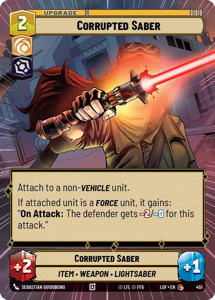 Image for Corrupted Saber (Hyperspace) - Star Wars: Unlimited