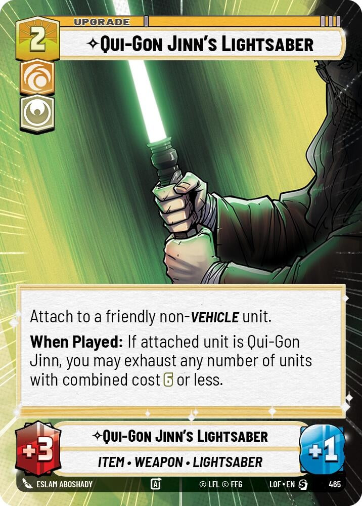 Image for Qui-Gon Jinn's Lightsaber (Hyperspace) - Star Wars: Unlimited