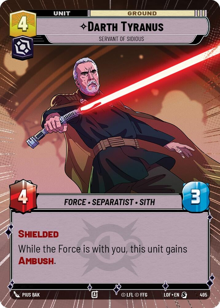 Image for Darth Tyranus - Servant of Sidious (Hyperspace) - Star Wars: Unlimited