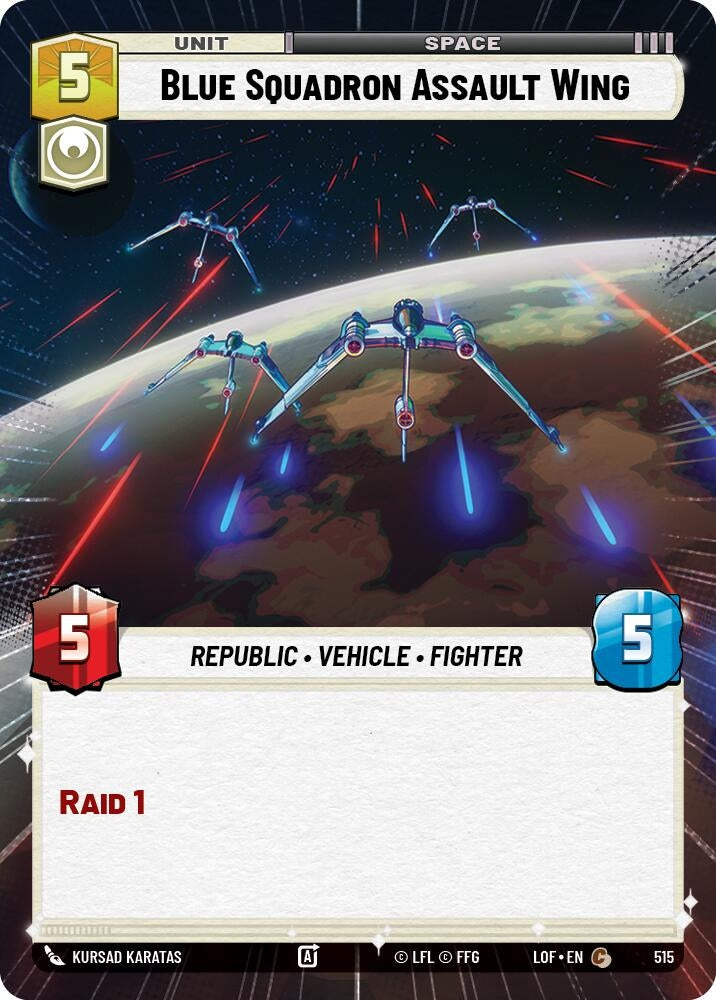 Image for Blue Squadron Assault Wing (Hyperspace) - Star Wars: Unlimited