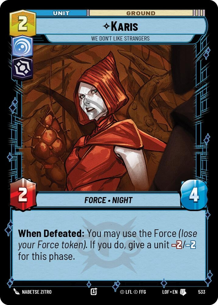 Image for Karis - We Don't Like Strangers (Foil) - Star Wars: Unlimited