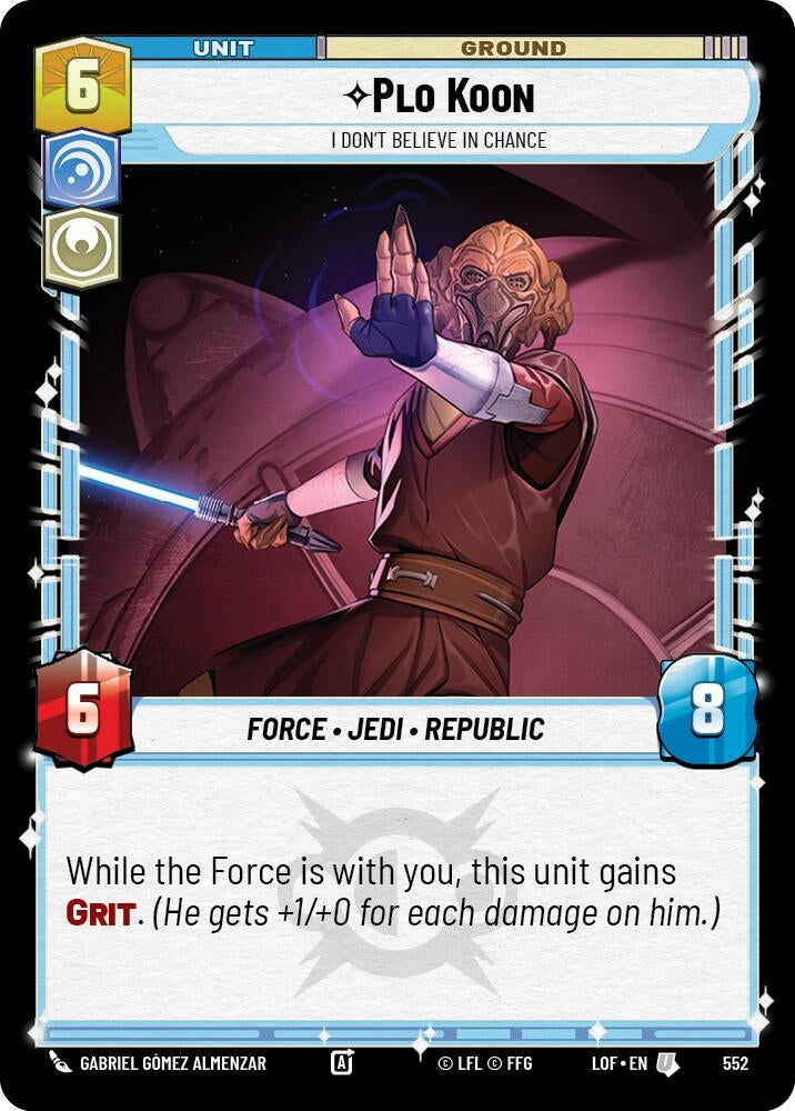 Image for Plo Koon - I Don't Believe in Chance (Foil) - Star Wars: Unlimited