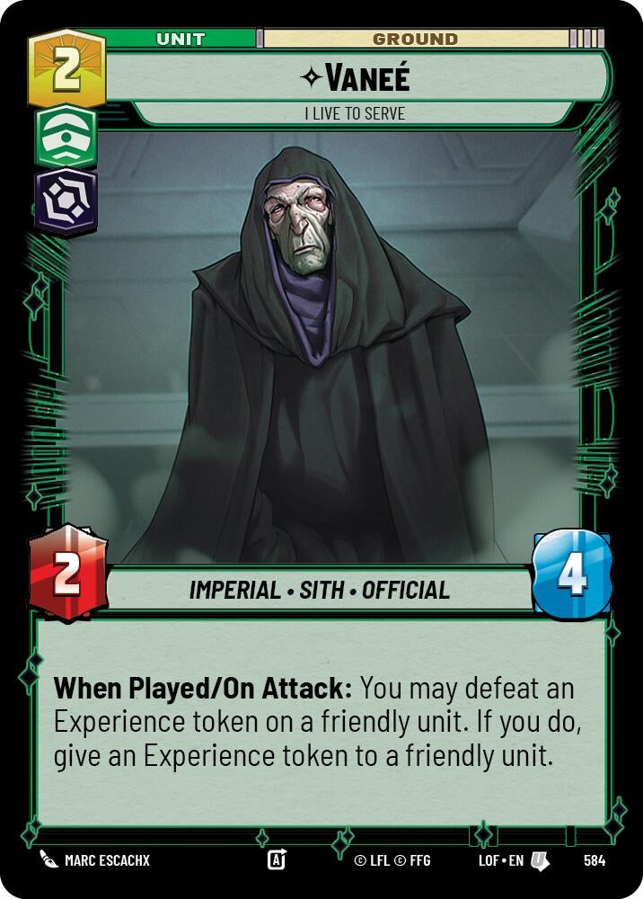 Image for Vanee - I Live to Serve (Foil) - Star Wars: Unlimited