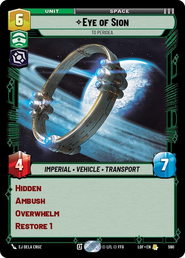 Image for Eye of Sion - To Peridea (Foil) - Star Wars: Unlimited