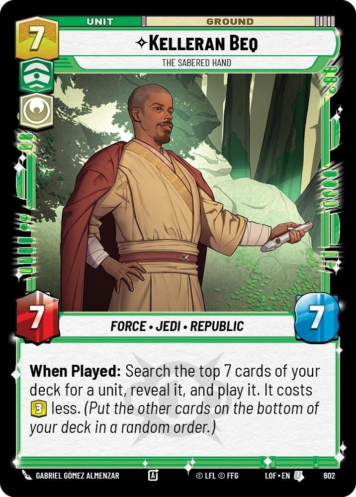 Image for Kelleran Beq - The Sabered Hand (Foil) - Star Wars: Unlimited