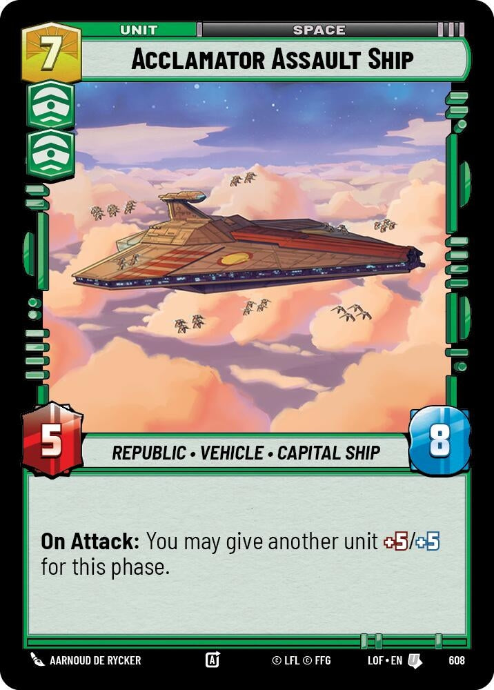 Image for Acclamator Assault Ship (Foil) - Star Wars: Unlimited