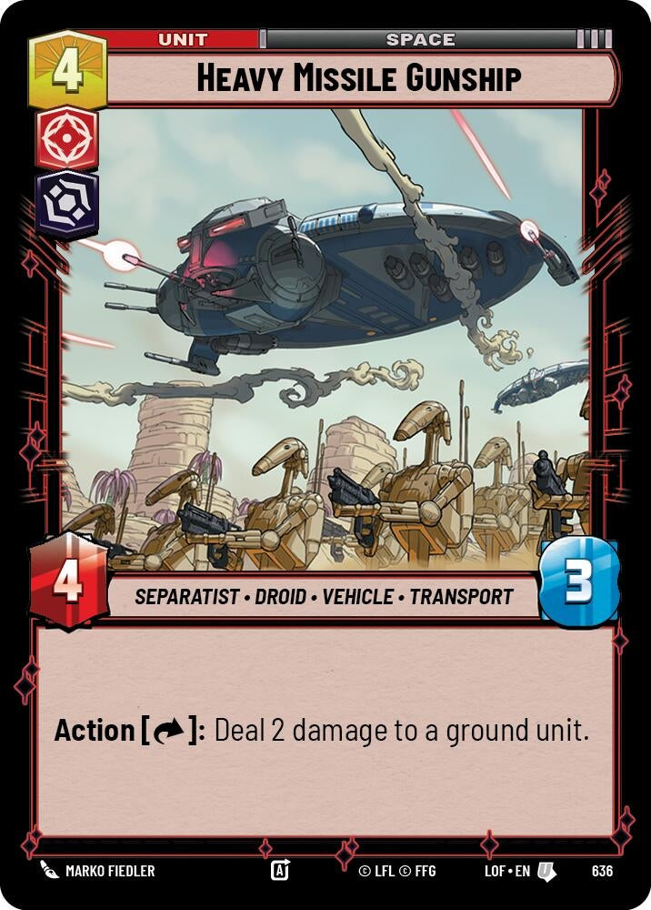 Image for Heavy Missile Gunship (Foil) - Star Wars: Unlimited