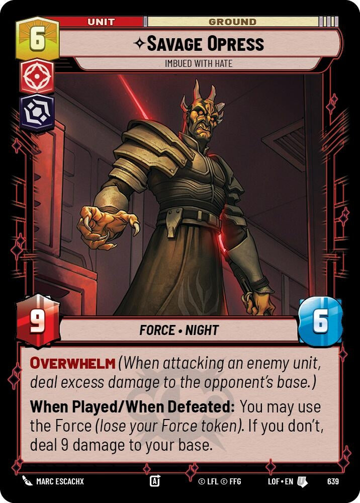 Image for Savage Opress - Imbued With Hate (Foil) - Star Wars: Unlimited