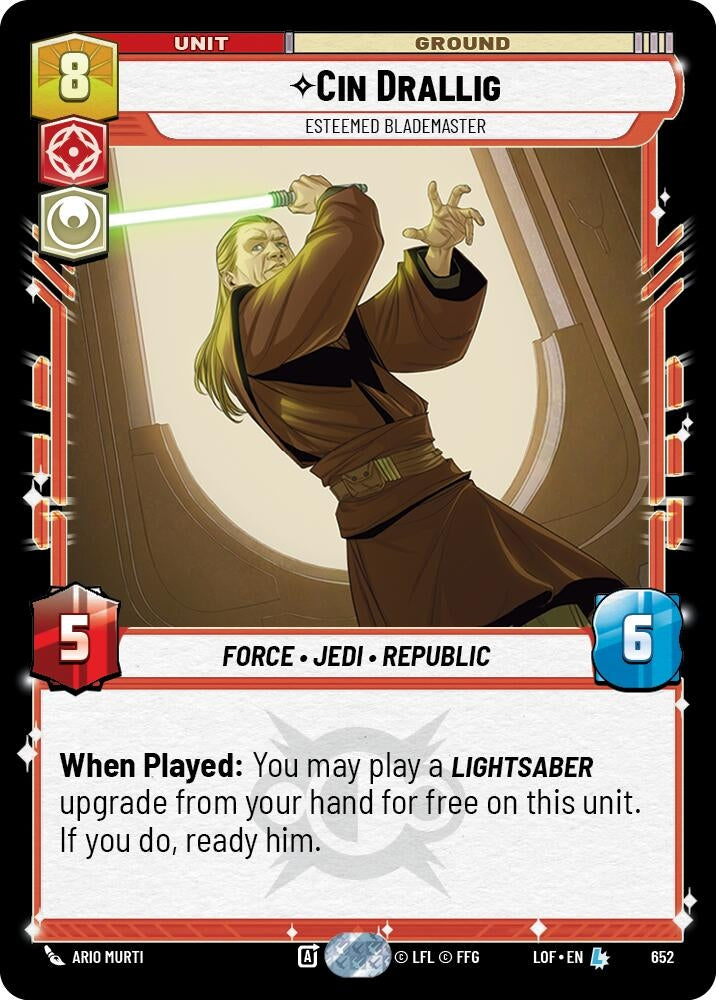 Image for Cin Drallig - Esteemed Blademaster (Foil) - Star Wars: Unlimited