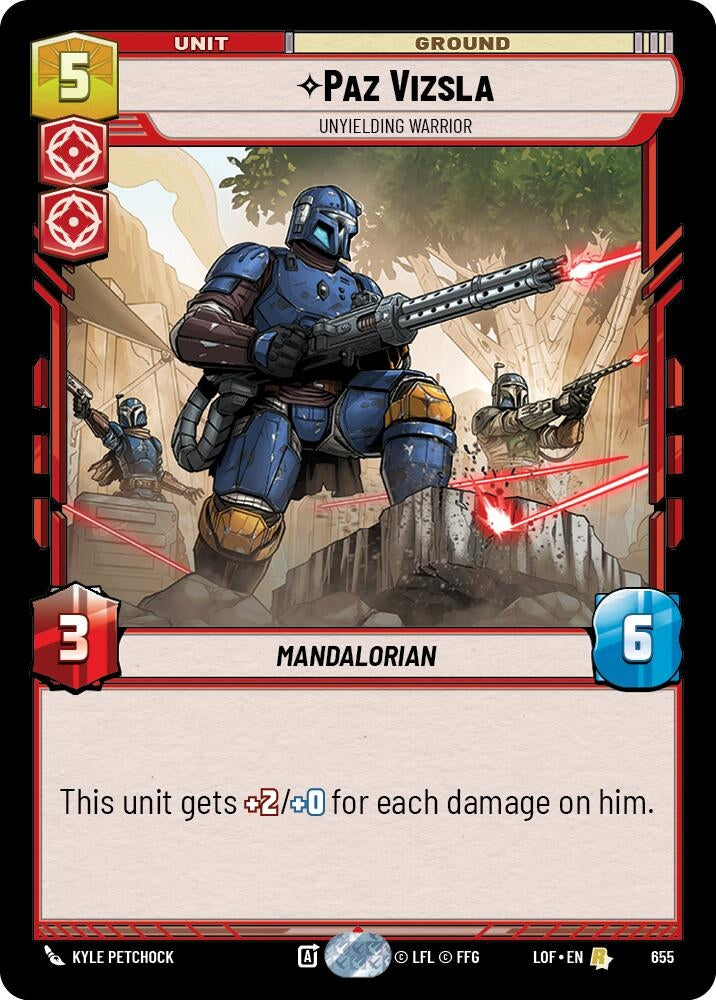 Image for Paz Vizsla - Unyielding Warrior (Foil) - Star Wars: Unlimited
