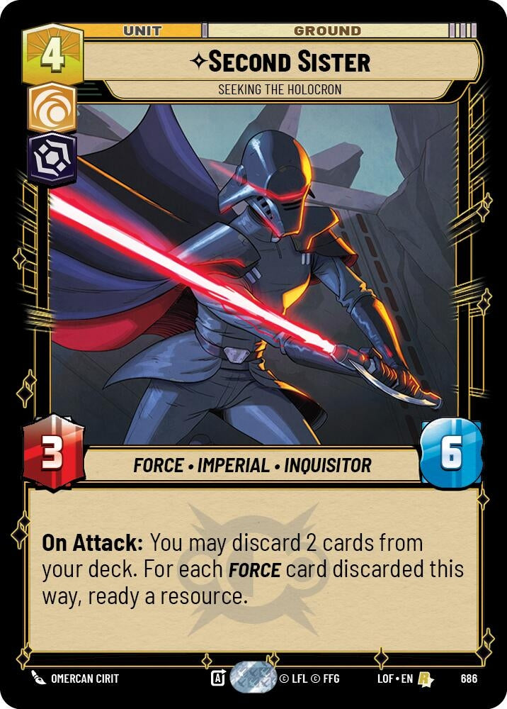 Image for Second Sister - Seeking the Holocron (Foil) - Star Wars: Unlimited