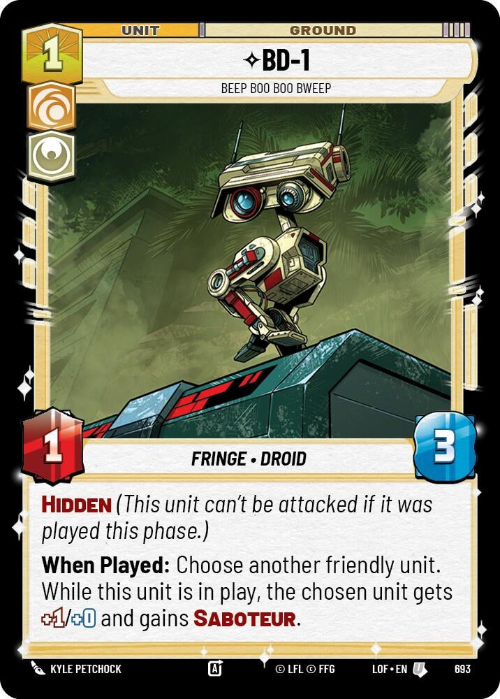 Image for BD-1 - Beep Boo Boo Bweep (Foil) - Star Wars: Unlimited