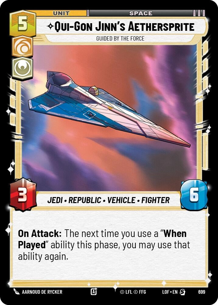 Image for Qui-Gon Jinn's Aethersprite - Guided by the Force (Foil) - Star Wars: Unlimited