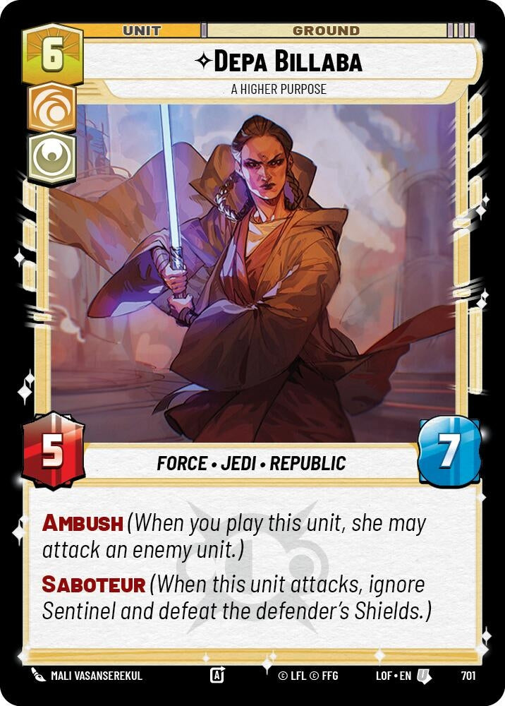 Image for Depa Billaba - A Higher Purpose (Foil) - Star Wars: Unlimited