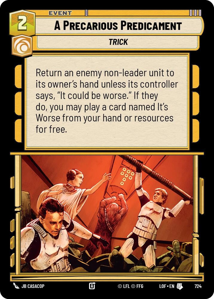 Image for A Precarious Predicament (Foil) - Star Wars: Unlimited