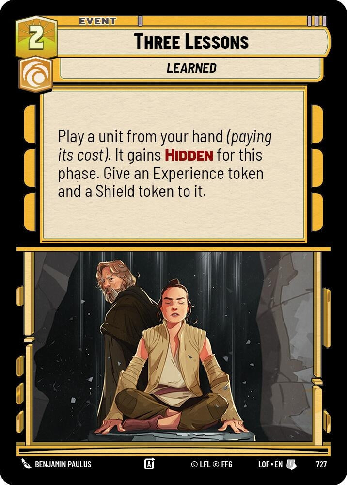 Image for Three Lessons (Foil) - Star Wars: Unlimited