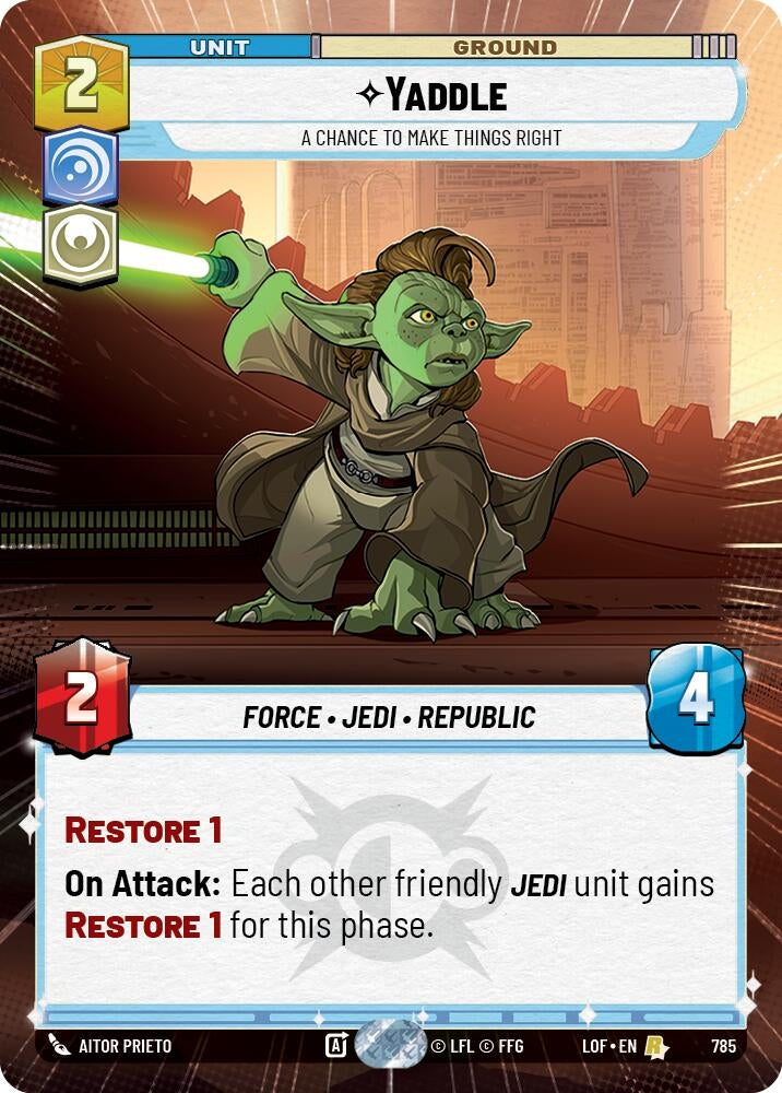 Image for Yaddle - A Chance To Make Things Right (Hyperspace Foil) - Star Wars: Unlimited