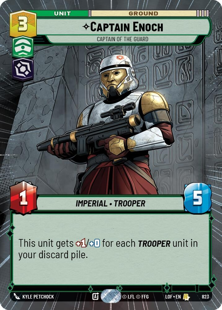 Image for Captain Enoch - Captain of the Guard (Hyperspace Foil) - Star Wars: Unlimited