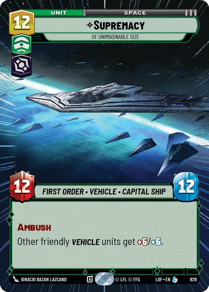 Image for Supremacy - Of Unimaginable Size (Hyperspace Foil) - Star Wars: Unlimited