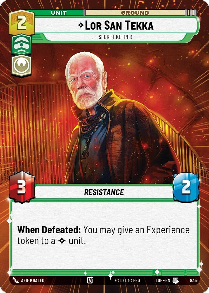 Image for Lor San Tekka - Secret Keeper (Hyperspace Foil) - Star Wars: Unlimited