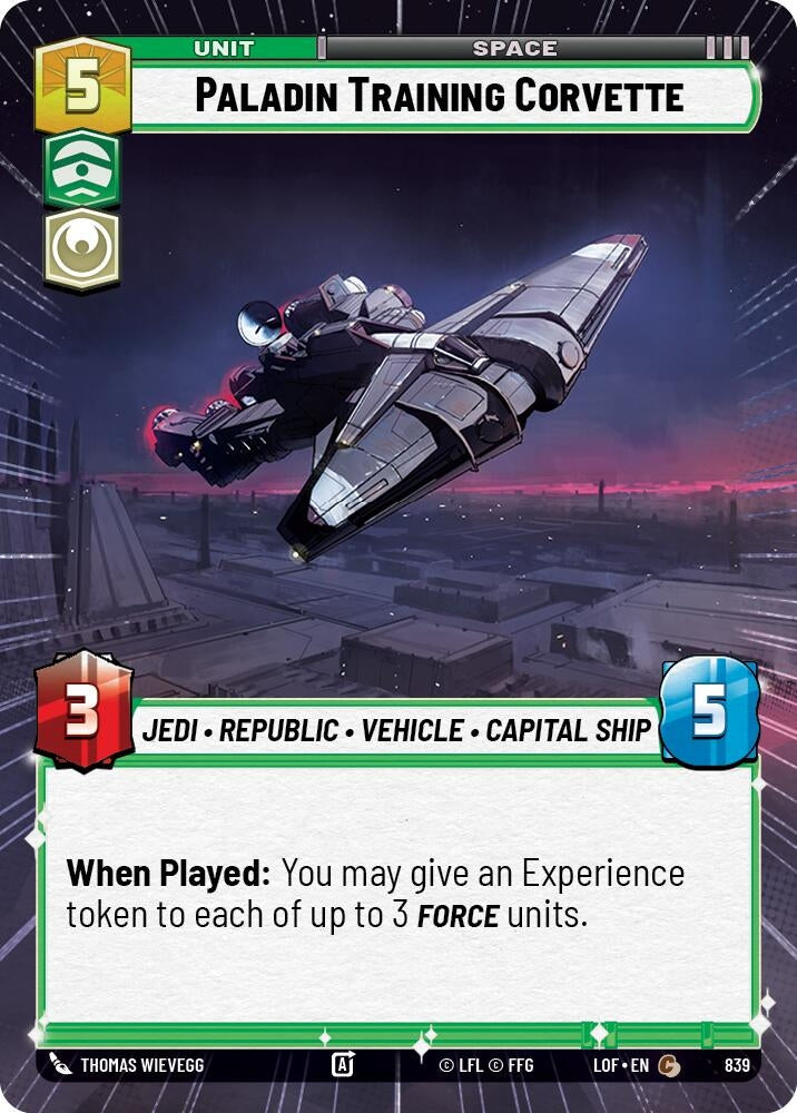 Image for Paladin Training Corvette (Hyperspace Foil) - Star Wars: Unlimited