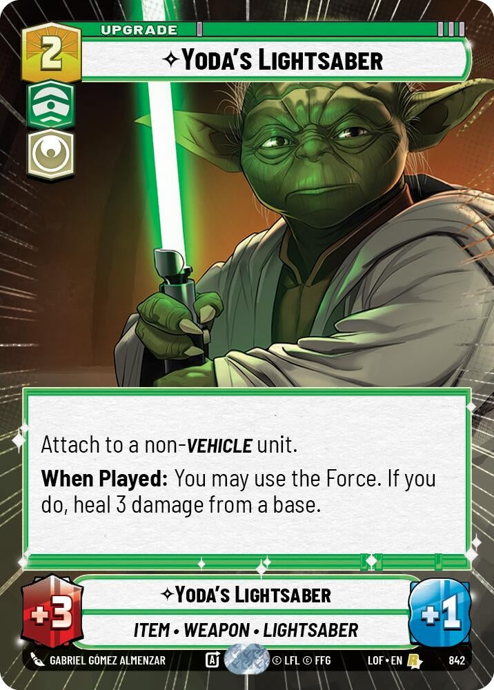 Image for Yoda's Lightsaber (Hyperspace Foil) - Star Wars: Unlimited