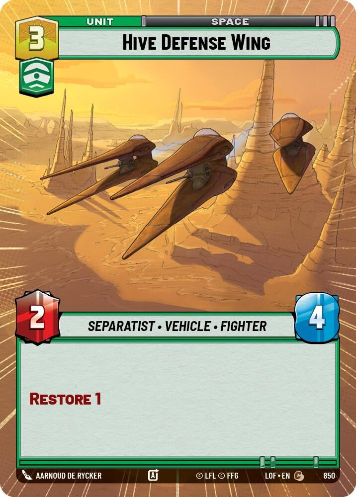 Image for Hive Defense Wing (Hyperspace Foil) - Star Wars: Unlimited