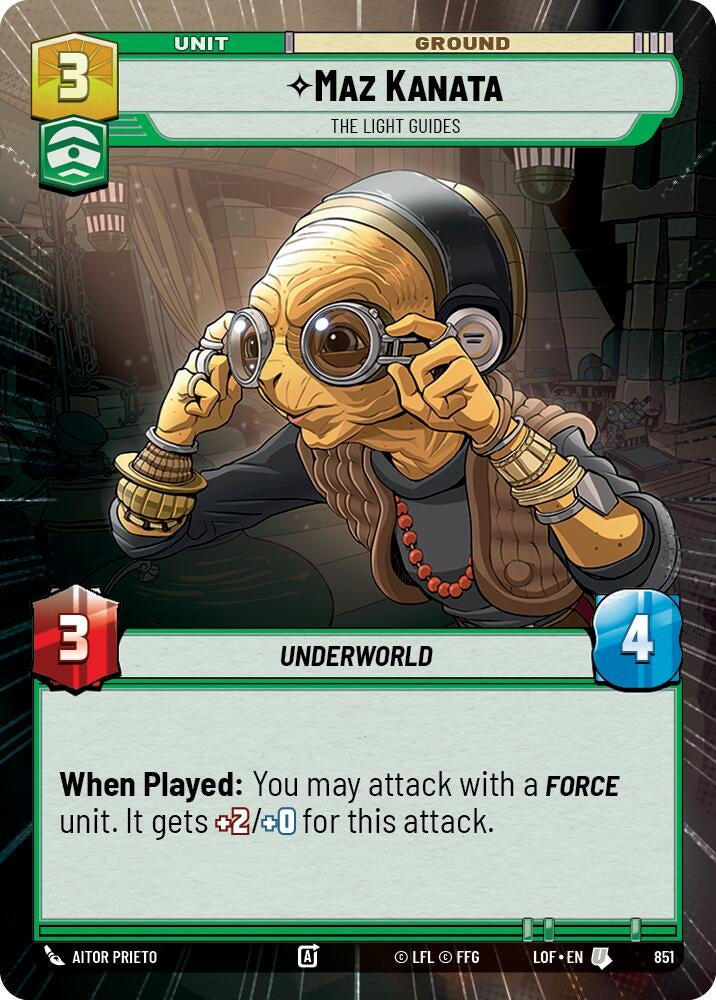 Image for Maz Kanata - The Light Guides (Hyperspace Foil) - Star Wars: Unlimited
