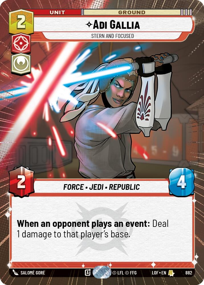 Image for Adi Gallia - Stern and Focused (Hyperspace Foil) - Star Wars: Unlimited