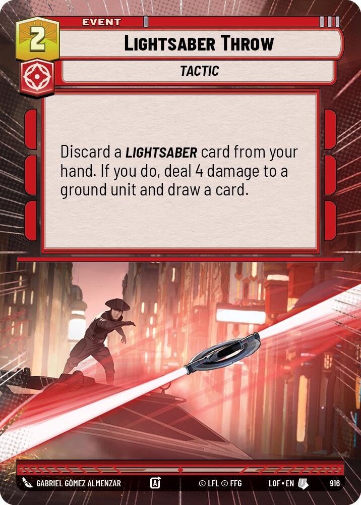 Image for Lightsaber Throw (Hyperspace Foil) - Star Wars: Unlimited