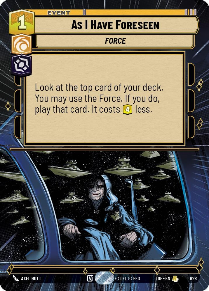 Image for As I Have Foreseen (Hyperspace Foil) - Star Wars: Unlimited