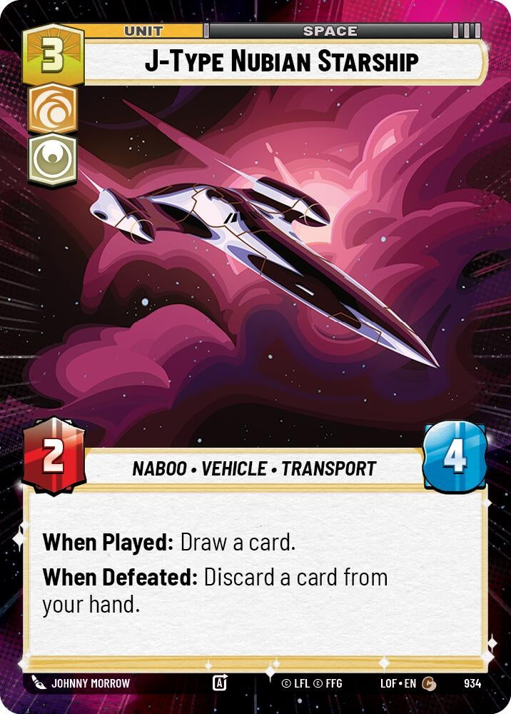 Image for J-Type Nubian Starship (Hyperspace Foil) - Star Wars: Unlimited
