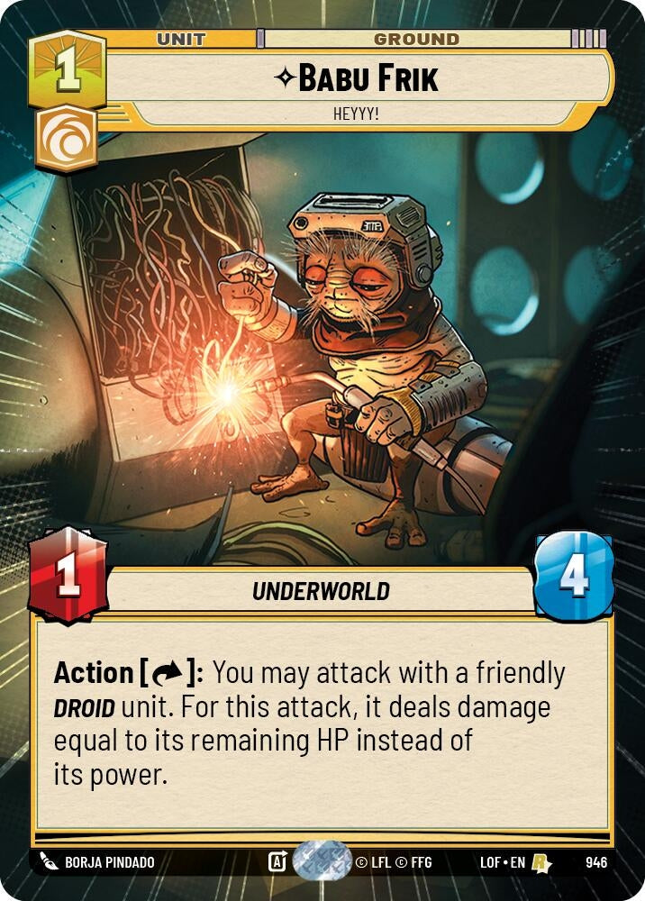 Image for Babu Frik - Heyyy! (Hyperspace Foil) - Star Wars: Unlimited