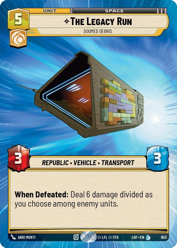 Image for The Legacy Run - Doomed Debris (Hyperspace Foil) - Star Wars: Unlimited