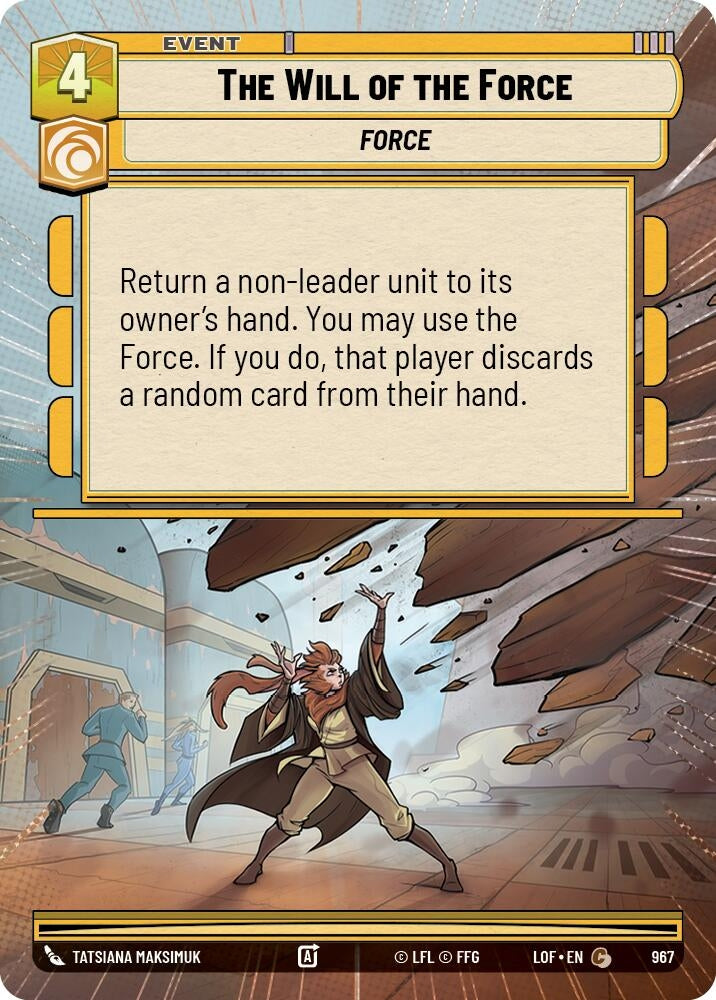 Image for The Will of the Force (Hyperspace Foil) - Star Wars: Unlimited