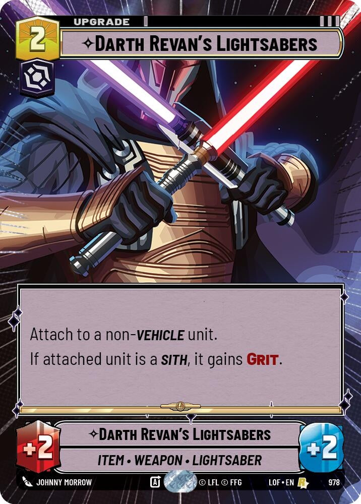 Image for Darth Revan's Lightsabers (Hyperspace Foil) - Star Wars: Unlimited