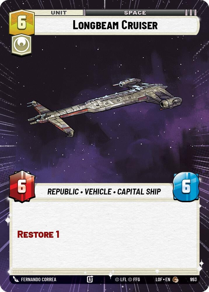 Image for Longbeam Cruiser (Hyperspace Foil) - Star Wars: Unlimited