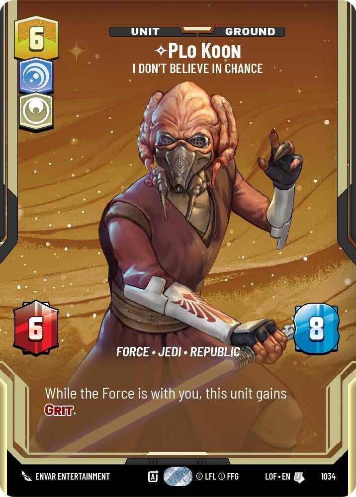 Image for Plo Koon - I Don't Believe in Chance (Prestige) - Star Wars: Unlimited