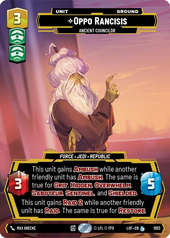 Image for Oppo Rancisis - Ancient Councilor (Prestige) - Star Wars: Unlimited