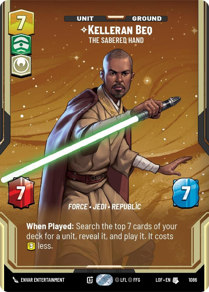 Image for Kelleran Beq - The Sabered Hand (Prestige Foil) - Star Wars: Unlimited