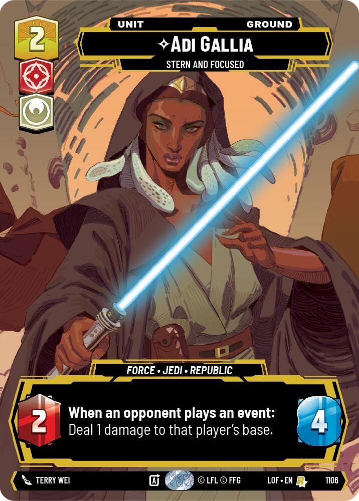 Image for Adi Gallia - Stern and Focused (Prestige Foil) - Star Wars: Unlimited
