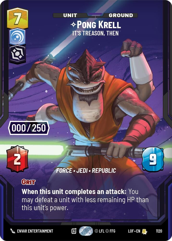 Image for Pong Krell - It's Treason, Then (Serialized) - Star Wars: Unlimited