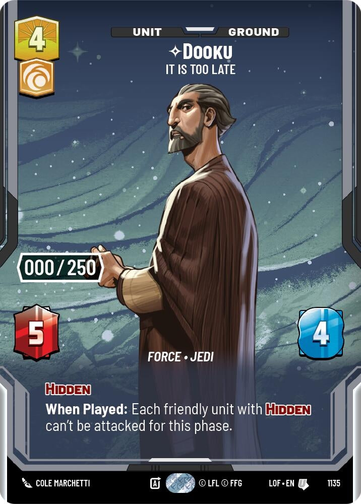 Image for Dooku - It Is Too Late (Serialized) - Star Wars: Unlimited